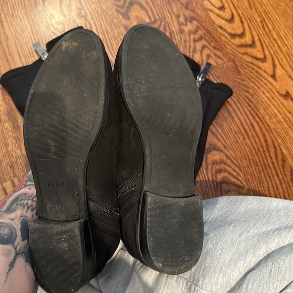 Aldo Knee High Suede & Leather Boots - Picture 4 of 5